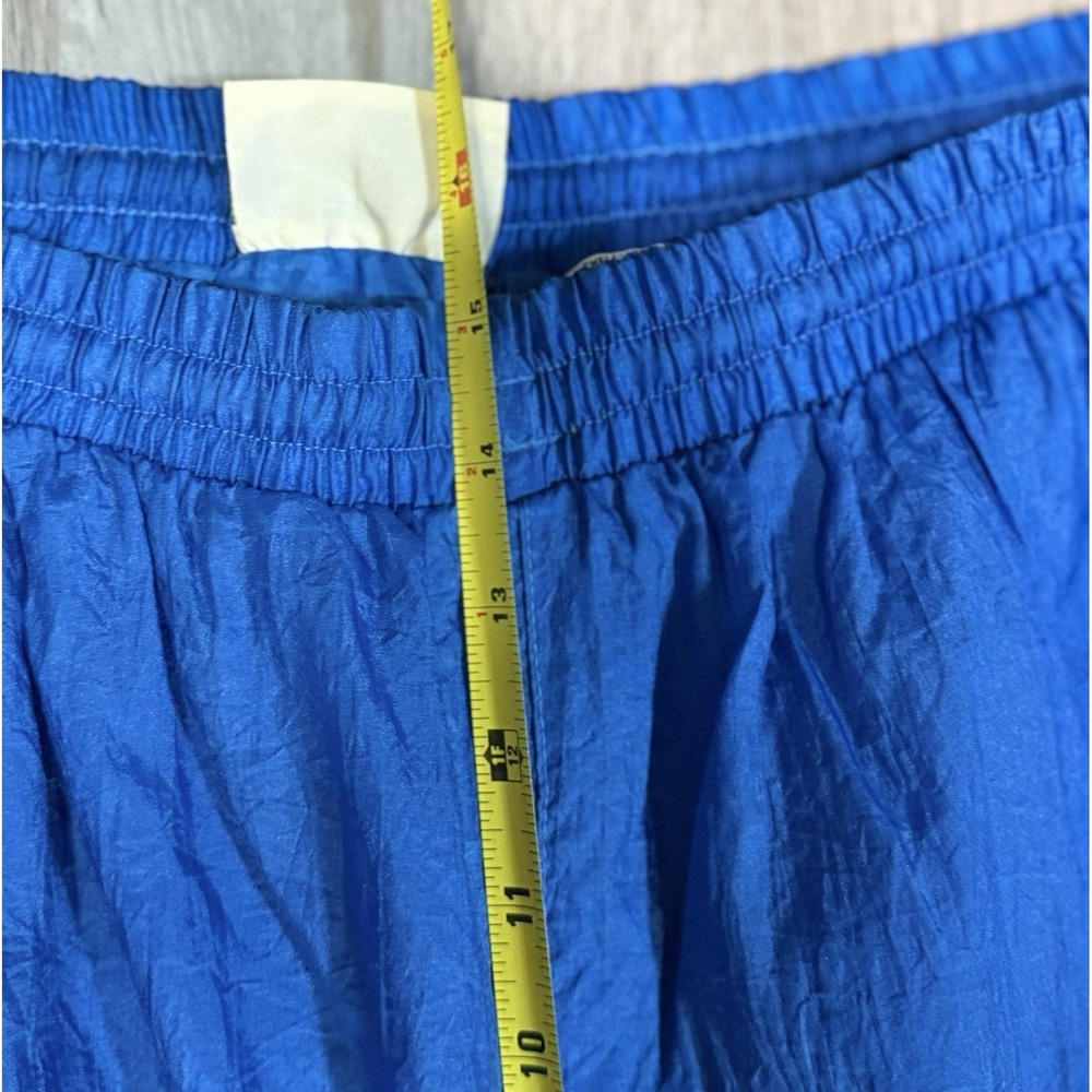 Vtg Westside Connection Nylon Windbreaker Pants Women's Large Blue Ankle Zip 80s - Picture 10 of 14